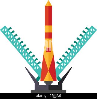 Space shuttle launch icon Stock Vector
