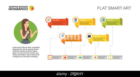 Five Step Chart Slide Template Stock Vector Image & Art - Alamy