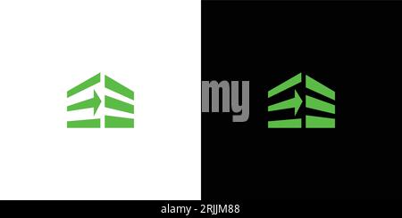 Unique and modern storage click logo design 2 Stock Vector