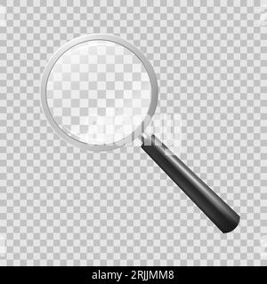 Magnifying Glass on Checkered Background Stock Vector