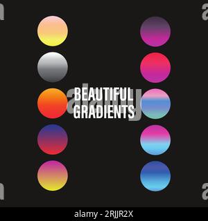 Set of beautiful gradients Stock Vector