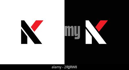 Modern and cool AK logo design Stock Vector