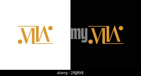 Luxury and unique MW logo design Stock Vector