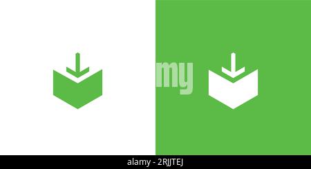 Unique and modern storage click logo design 3 Stock Vector