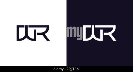 Modern and unique WR logo design 3 Stock Vector
