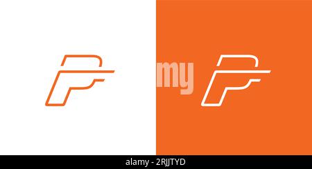 Modern and unique P logistics business logo design Stock Vector