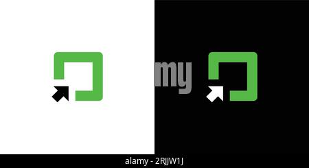 Unique and modern storage click logo design 4 Stock Vector
