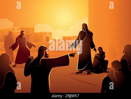 vector illustration of a Bible verse. With God all things are possible ...