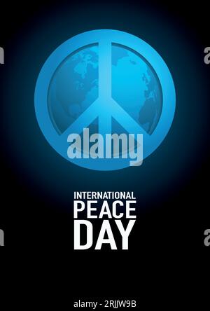 Poster design for International Day of Peace or World Peace Day. Vector illustration Stock Vector