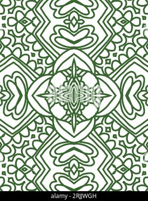 Seamless pattern with mandala ornament. Vintage decorative elements. Stock Vector