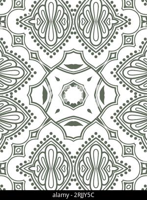 Seamless pattern with mandala ornament. Vintage decorative elements. Stock Vector