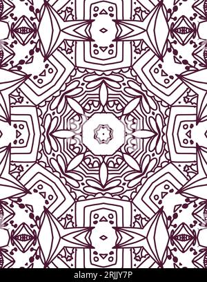 Seamless pattern with mandala ornament. Vintage decorative elements. Stock Vector