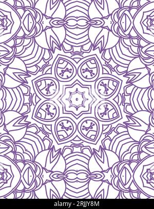 Seamless pattern with mandala ornament. Vintage decorative elements. Stock Vector