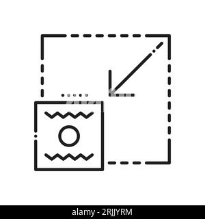 Scalability icon, resize and scale reduce expand vector symbol. Zoom and change, expand scaling, increase, decrease, arrows in video zoom Stock Vector