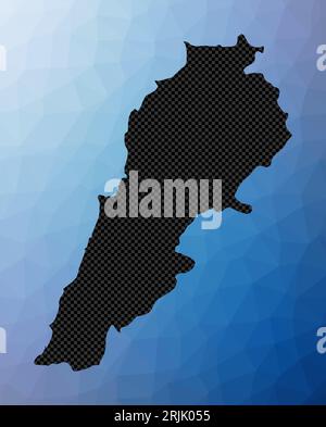 Lebanon map in modern style with flag of Lebanon on left side. Vector ...