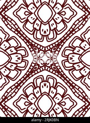 Seamless pattern with mandala ornament. Vintage decorative elements. Stock Vector