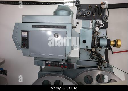 Detail of an old Super Galaxy 2000 HS movie projector, side view Stock Photo