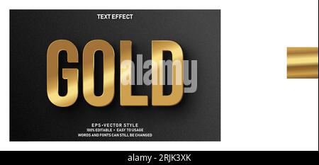 Vector text effect in 3d words text effect theme editable Stock Vector