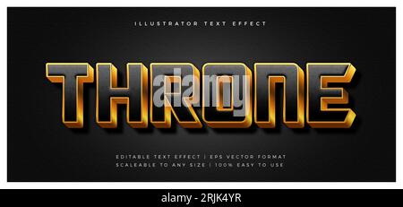 Black Gold Movie Title Text Style Font Effect Stock Vector