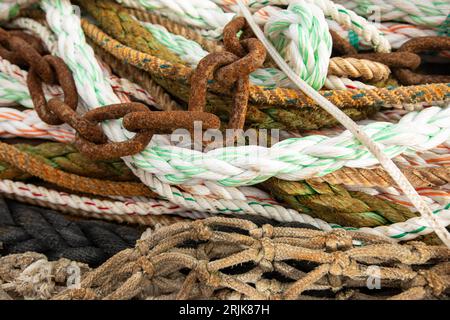 Picture by Tim Cuff - 27 June 2023 - Fishing nets Stock Photo