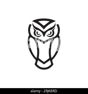 Design logo template and owl icon. Logos available in vectors. Stock Vector