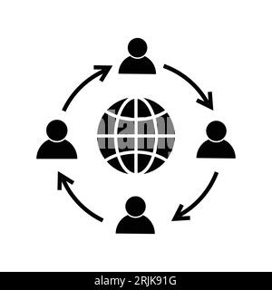 Business collaborate icon vector for graphic design, logo, web site, social media, mobile app, ui illustration Stock Vector