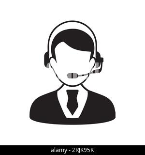 Customer Support / Customer Service Icon for apps and websites Stock Vector