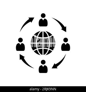 Business collaborate icon vector for graphic design, logo, web site, social media, mobile app, ui illustration Stock Vector