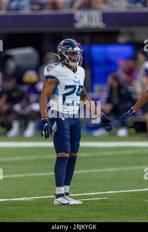 Tennessee Titans cornerback Armani Marsh 25 warms up before an