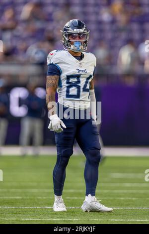 Tennessee Titans wide receiver Gavin Holmes (84) in action during