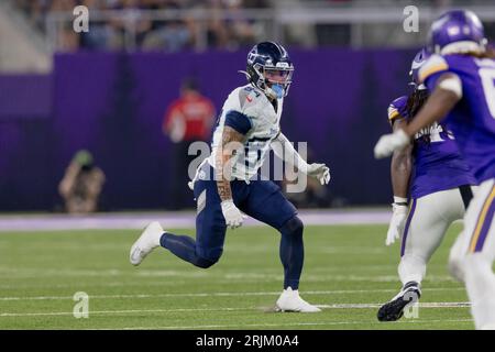 Tennessee Titans wide receiver Gavin Holmes (84) in action during