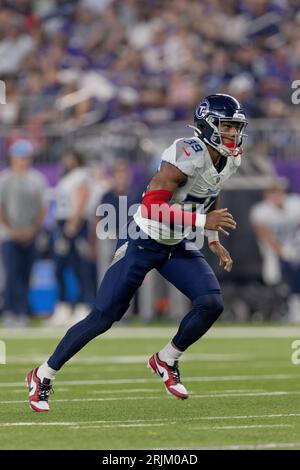 Tennessee Titans safety Matthew Jackson (39) and cornerback Anthony Kendall  celebrate after downing a punt near the goal line in the second half of an  NFL preseason football game against the New