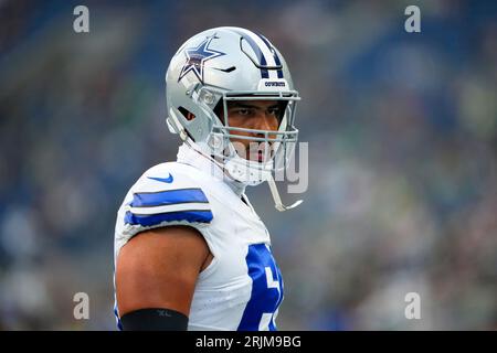 Dallas Cowboys tackle Isaac Alarcon is seen during an NFL preseason  football game against the Jacksonville Jaguars, Sunday, Aug 29, 2021, in  Arlington, Texas. Jacksonville won 34-14. (AP Photo/Brandon Wade Stock  Photo - Alamy