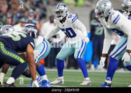 Dallas Cowboys linebacker Devin Harper (50) runs during an NFL preseason  football game against the Los Angeles Chargers Saturday, Aug. 20, 2022, in  Inglewood, Calif. (AP Photo/Kyusung Gong Stock Photo - Alamy