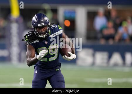 Seattle Seahawks running back SaRodorick Thompson Jr. before the