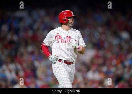 Philadelphia Phillies' Jake Cave plays during a baseball game, Thursday,  April 20, 2023, in Philadelphia. (AP Photo/Matt Slocum Stock Photo - Alamy