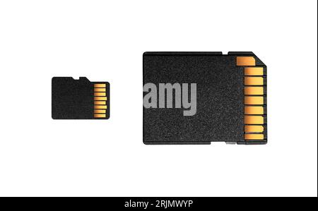 Memory card with copyspace isolated on a white background. Stock Photo