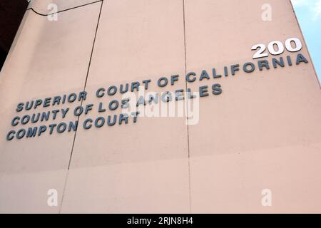 COMPTON (Los Angeles County), California: Superior Court of California, County of Los Angeles, COMPTON Courthouse Stock Photo