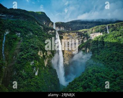 Gocta Waterfalls, one of the tallest waterfalls in the world, located ...