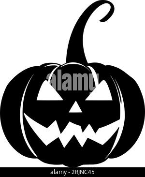 Traditional Jack O'Lantern Face Silhouette Clip Art