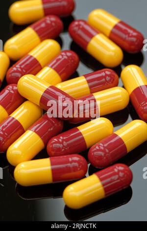 Amoxicillin anti-biotic capsules. Stock Photo