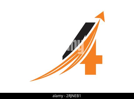 Finance Logo With 4 Letter Concept. Financial or success logo concept. Logo for accounting business and company identity Stock Vector