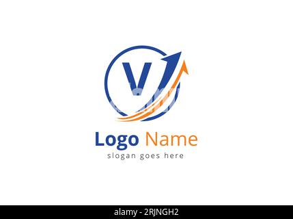 Finance Logo With V Letter Concept. Financial or success logo concept. Logo for accounting business and company identity Stock Vector