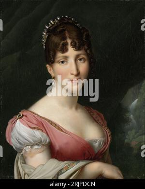 Portrait of Hortense de Beauharnais, Queen of Holland between 1805 and 1809 by Anne-Louis Girodet de Roussy-Trioson Stock Photo