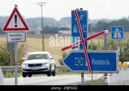 Laage Germany. 23rd Aug 2023. The slip road onto the A19