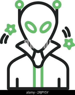 Alien Icon image. Suitable for mobile application. Stock Vector