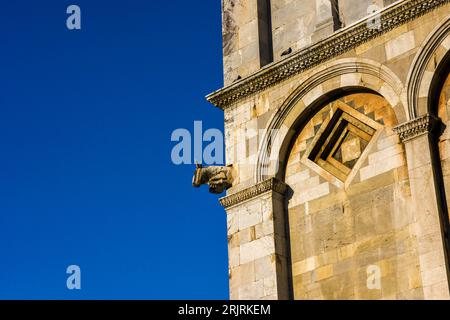 Architectural details of the dom in Pisa on the square of miracles Stock Photo