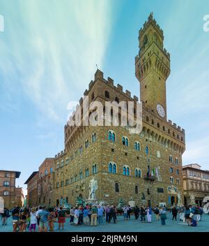 Florence - Palazzo Vecchio and Piazza della Signoria Stock Photo