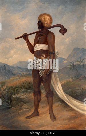 Fijian Man circa 1893 by Antonio Zeno Shindler Stock Photo