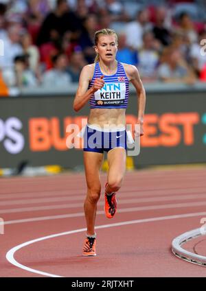 Great Britain's Megan Keith in action in heat one of the Women's 5000 metres on day five of the World Athletics Championships at the National Athletics Centre, Budapest, Hungary. Picture date: Wednesday August 23, 2023. Stock Photo